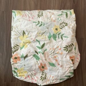 Cloud Island White and Yellow  floral crib sheet Cover Nature-Inspired Elegance